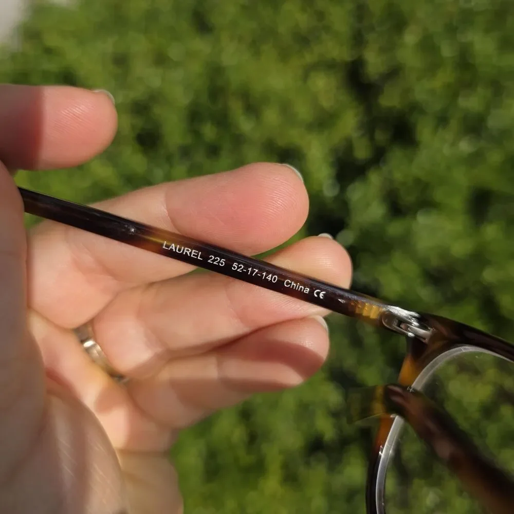 Warby Parker LAUREL 225 Brown Tortoise Shell Round Eyeglasses Frame 52-17-140 mm